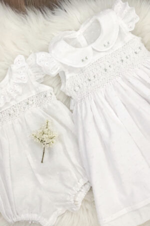 Vestido smock plumeti