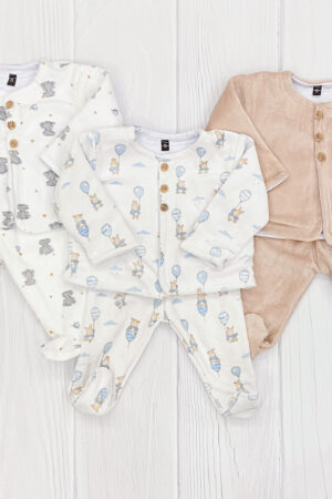 Conjunto de batita y pelele en plush
