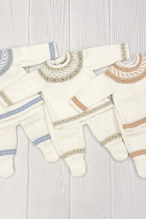 Conjunto de batita y pelele modelo Chapelco