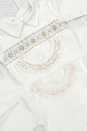 Body en algodon PIMA bordado smock