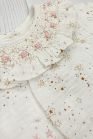 Camisa Cuello Smock Estampada
