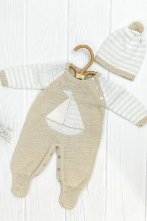 Enterito y gorro Baby Alpaca Boat