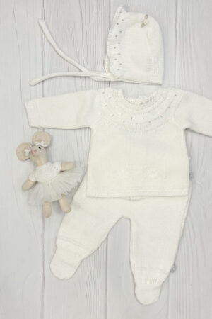 Conjunto de batita y pelele modelo Snow