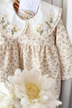 Vestido Liberty Cuello Bordado