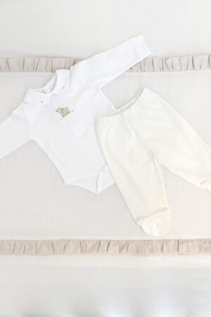 Conjunto de Body y Pelele PIMA Bordado Baby Sheep