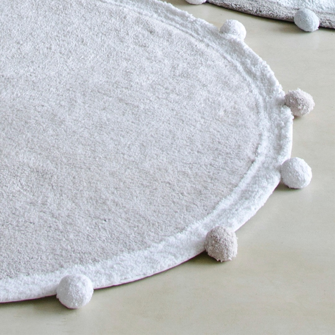 Alfombra lavable Bubbly - Nude y rosa - Imagen 3