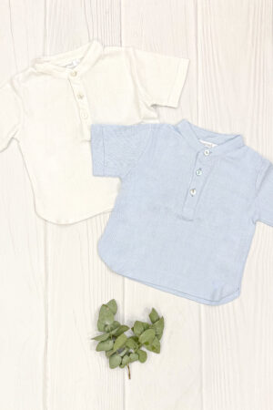 Camisa Mao Lino Manga Corta