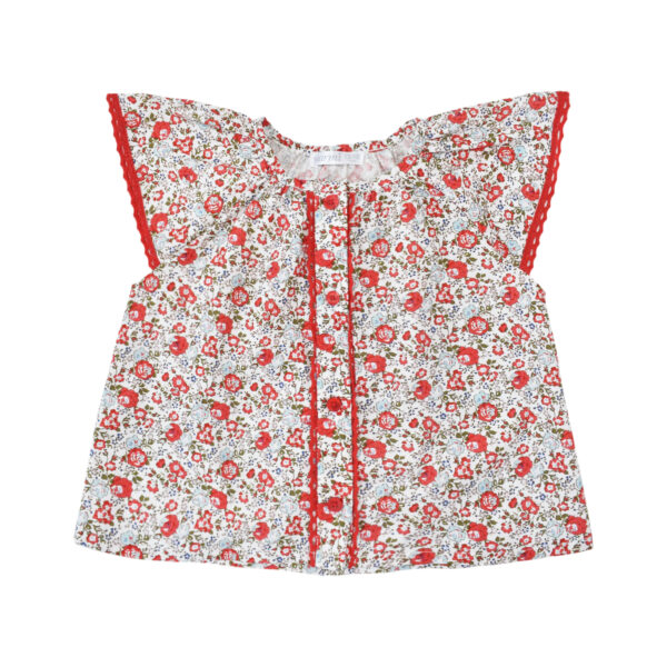 Blusa Begonia Flores Rojas - Imagen 3