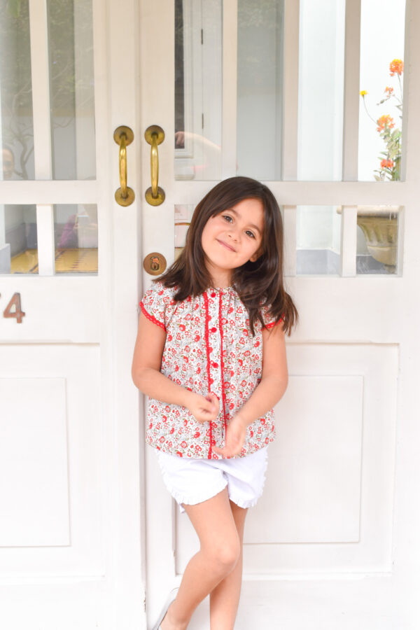 Blusa Begonia Flores Rojas - Imagen 2