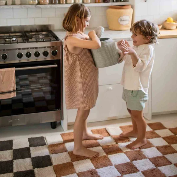 Alfombra lavable -Kitchen Tiles - Toffee - Imagen 2
