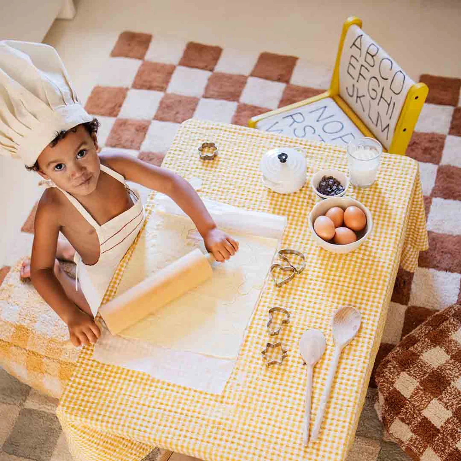 Alfombra lavable -Kitchen Tiles - Toffee - Imagen 3