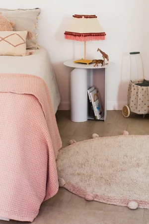 Alfombra lavable Bubbly - Nude y rosa