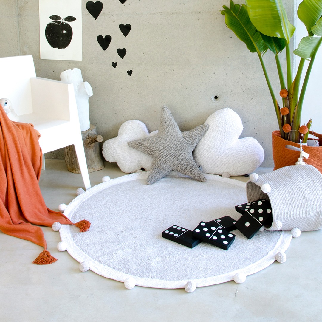 Alfombra lavable Bubbly - Nude y rosa - Imagen 2