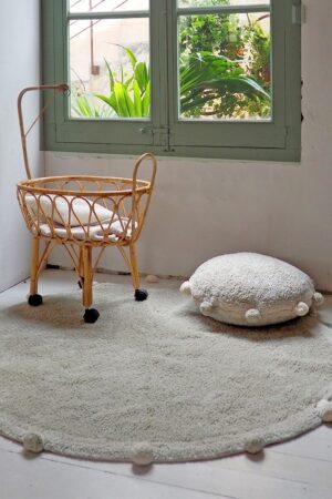 Alfombra lavable Bubbly - Oliva