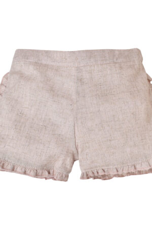Short Dana Lino Rosa Jaspeado