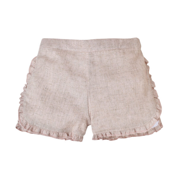 Short Dana Lino Rosa Jaspeado