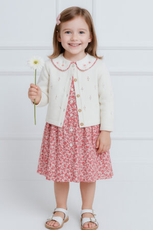 Vestido Cuello Bordado Liberty