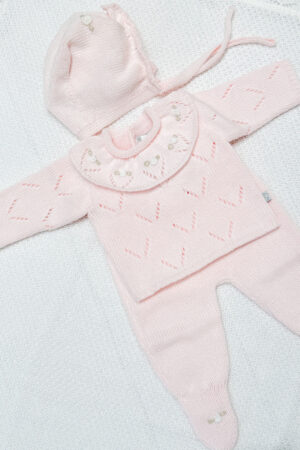 Conjunto de batita y pelele modelo Zurich