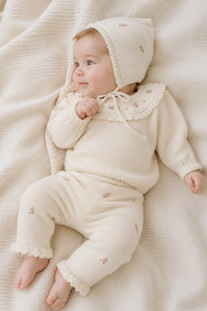 Set tejido Alpaca – Bata / Pantalón / Capota