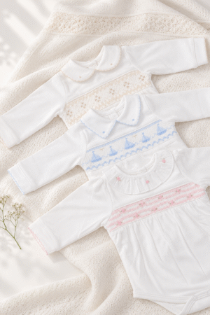 Body en algodon PIMA bordado smock